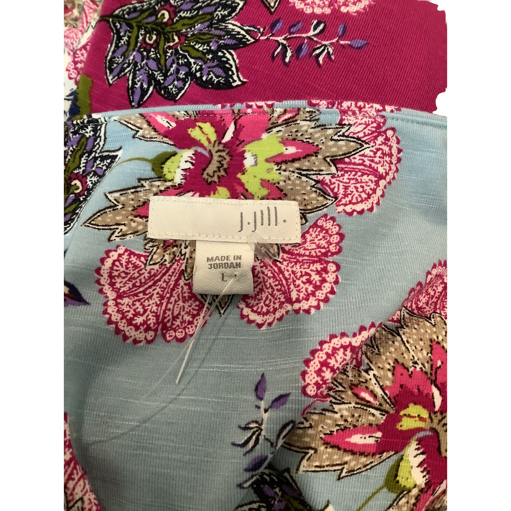 J.JILL OVER THE HEAD STYLE MIXED FLORAL PATTERN DRESS L NWOT - Picture 7 of 7